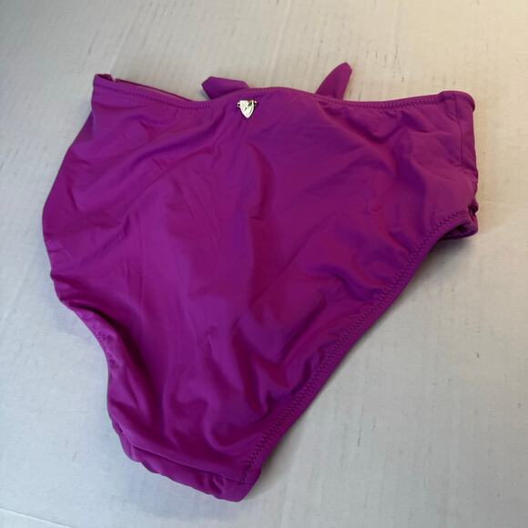 Amavi High Waist Tie Front Bikini Bottom Purple NWT Size Small - Picture 6 of 7
